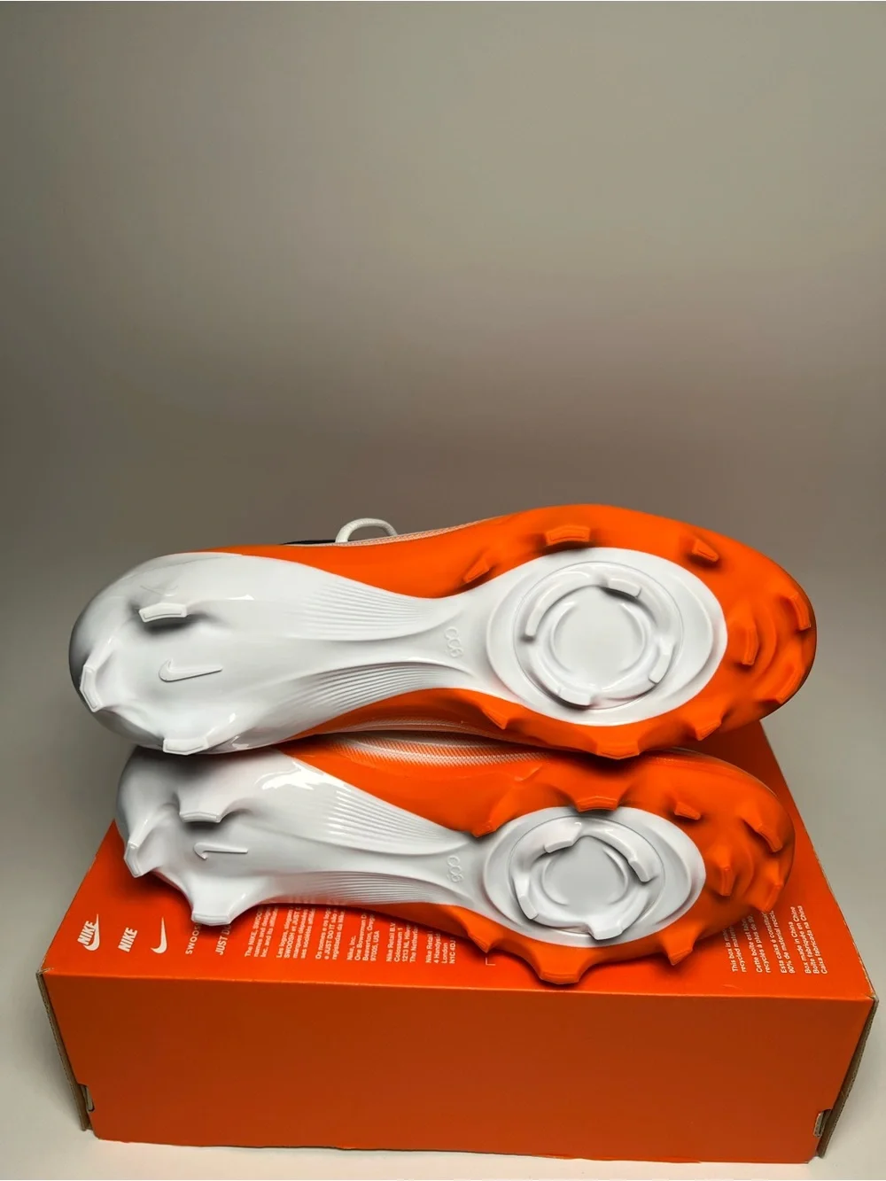 Nike Vapor Speed 3 Pro 360 Football Cleats White Orange HM8849-104 Men's Size 8